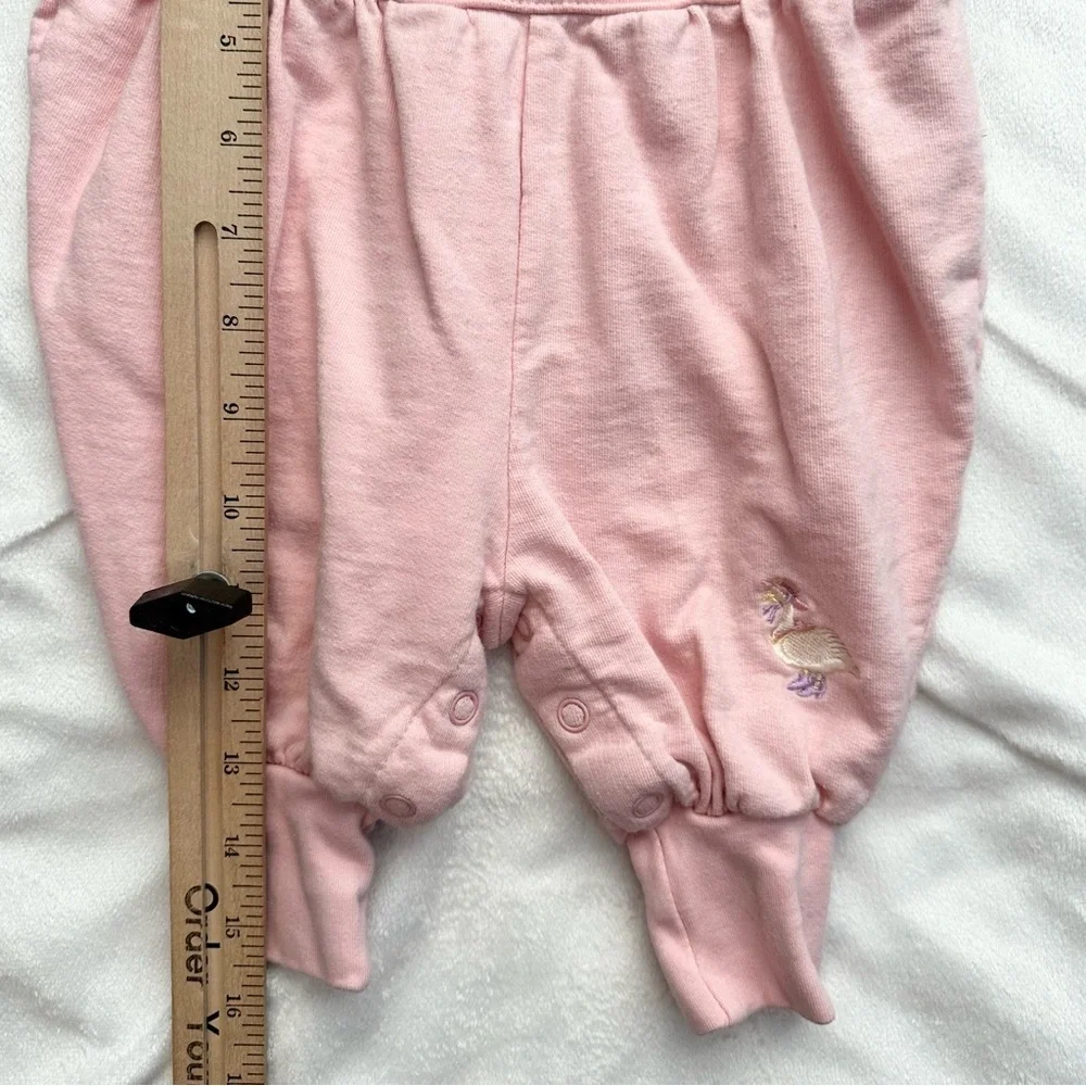 Vintage Lullaby Club Mother Goose Letters Pink Romper 1pc Outfit Baby Girl 3-6M